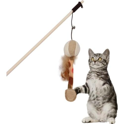 Cat Toys Interactive With Bells Elastic Rod Has a Funny Cat Mouse Pumpkin Feather Chick Fish Mascotas Toys Pets Toys