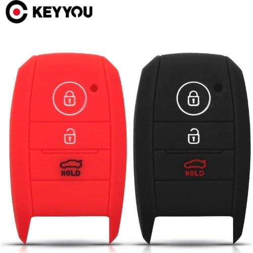 KEYYOU 10pcs Silicone Remote Car Key Case Cover For Kia Rio Ceed Soul Sportage Sorento Carens Picanto Smart 3 Buttons