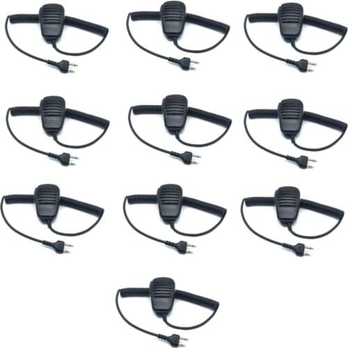 Lot 10PCS Handheld Shoulder Speaker PTT Mic Microphone for Midland GXT550 GXT650 GXT1000 GXT1000VP4 LXT210/216 GXT1000 GXT1050