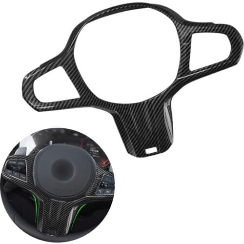 For BMW G Chassis G01 G02 G05 G11 G20 G29 G30 G31 G32 G38 G40 Car Accessories Steering Wheel Frame ABS Carbon Fiber Style Cover