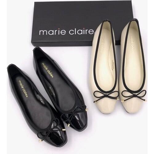 Japanned leather round toe bowtied solid loafers soft soled casual ballet flats women slip-on single shoes ladies work moccasins