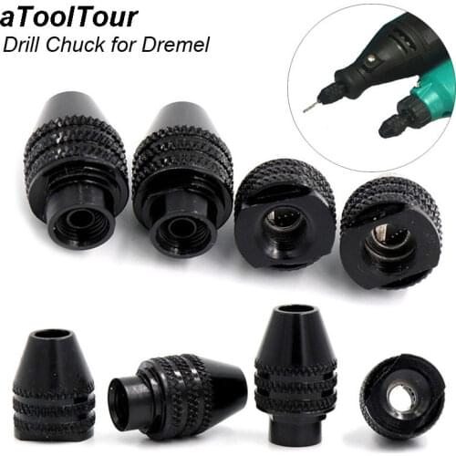 0.5-3.2mm M7 M8 Multi Chuck Keyless For Dremel Drill Hole Rotary Tools Drill Bit Chucks Adapter Converter Universal Mini Chuck