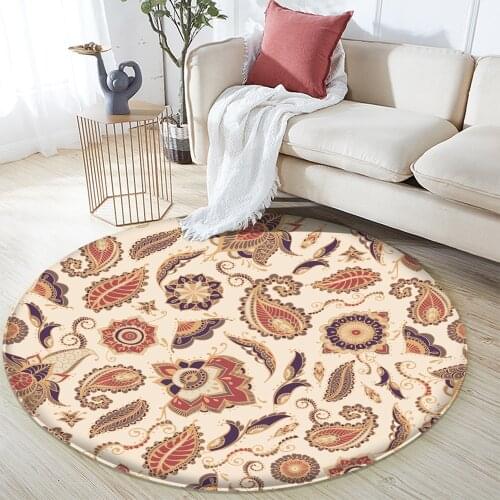 Non-slip Bath Mat Soft Fluffy Living Room Bedroom Decorative Carpet Mats Dropshiping Flannel Paisley Style Pattern Rug&Carpet