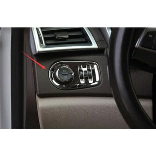 Fit for Cadillac SRX 2010-2015 Stainless Steel Headlight switch decorative frame TRIM