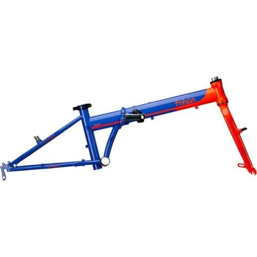 Fnhon 22inch Foldable Frame Chrome Steel Folding Bike Frame Alloy Fork 20" 406 451 Rim V Brake Frameset