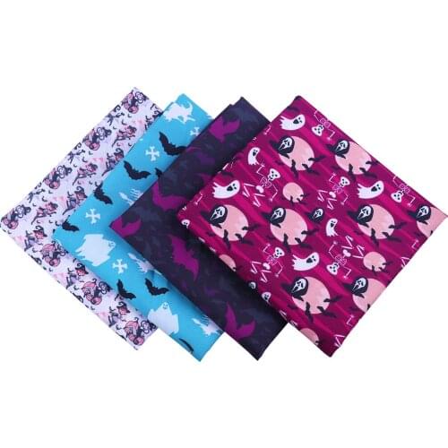 50*140CM Halloween pattern Polyester cotton Fabric Patchwor Printed for Tissue Kids Home Textile for Sewing Doll Dress Curtain