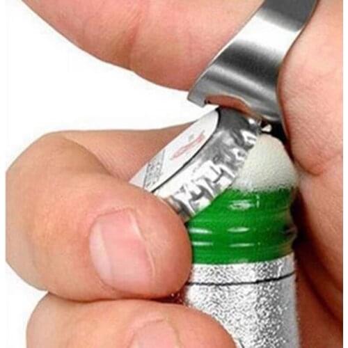 Unique Creative Versatile Stainless Steel Finger Ring Ring-Shape Beer Bottle Opener Metal Bottle Opener Beer Bottle Opener