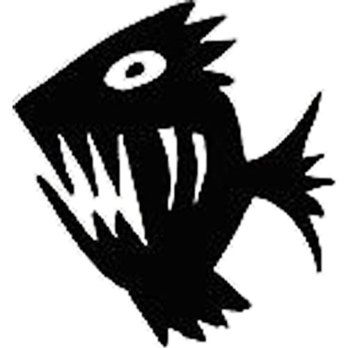 Horrible Fish Cart Sticker Fun Window Vinyl Packaging Decal Personalized Accessories