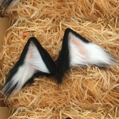 MMGG New Black Cat Neko Ears Hairclip Hairpin Headband For Anime Lolita Cosplay Halloween Christmas Costume Accessories