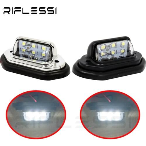 1 x Truck Trailer Number Plate Lights Lighting 12V 24V LED License Plate Light Tractor Lorry Car Back Light License Lamps White