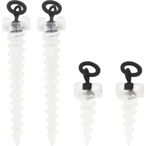 20pcs Bait Hook Stops Beads Carp Fishing Accessories Hook Stops Screw Beads Stopper Hair Chod Rig Boilies Stop Bait Screw