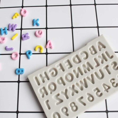 3D Alphanumeric Symbols Silicone Chocolate Mold Cake Decoration Flip Sugar Tools Silicone Kitchen Cake Bakeware Diy Tools