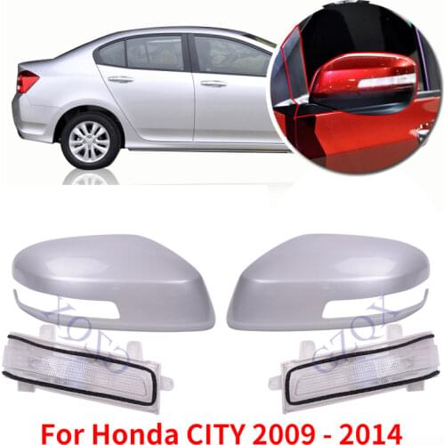 CAPQX 4PCS Rearview Mirror LED Turn Signal Light side Mirror Cover Lid Hood 76201-TM0-T31 For CITY 2009 2010 2011 2012 2013 2014