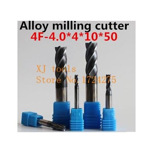 4F-4.0*4*10*50,HRC50,Spiral Bit Milling Tools Carbide CNC flat End mills Router bits , the lathe tool,boring bar,cnc,machine