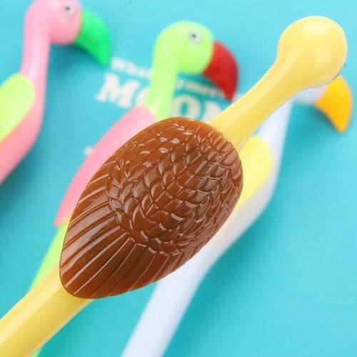 50PCS Cartoon Creative Stationery Cute Flamingo Gel Pen Students Gift Prizes Signing Pen Black Water Pen 0.5mm