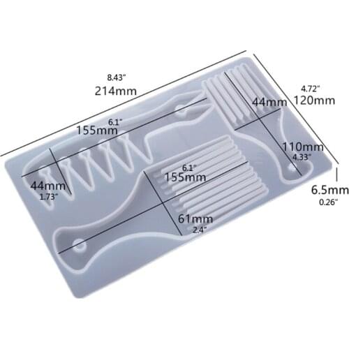 Africa Hair Comb Resin Molds Hair Pick Mold DIY Hair Pick Afro Comb Resin Molds N0HE