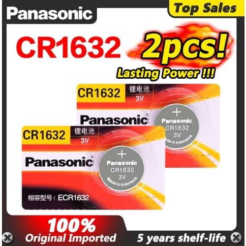 2 piece / bag CR1632 button battery BR1632 ECR1632 DL1632 KCR1632 LM1632 KL16322 for watch electronic toy remote control (China)