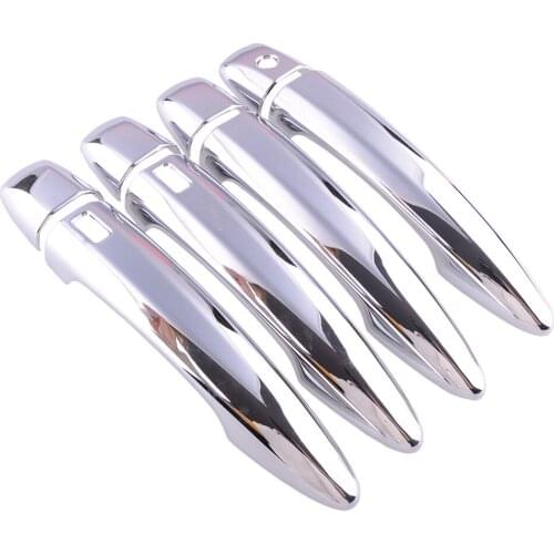 Beler 8pcs/Set Car Auto Exterior Side Door Handle Cover Trim Decoration Fit for Nissan Sentra 2020 Chrome