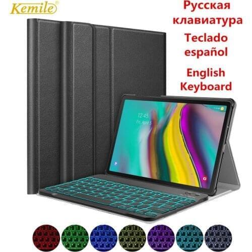 Russian Spanish Keyboard Case for Samsung Galaxy Tab S6 10.5 SM-T860 SM-T865 2019 Slim Stand Cover For Tab S6 T860 10.5 Case