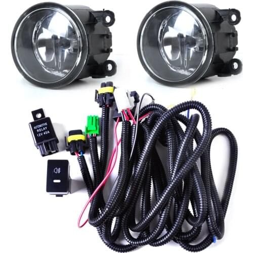 CITALL Wiring Harness Sockets Switch + 2x H11 Fog Lights Lamp 4F9Z-15200-AA Kit for Ford Focus Mustang Honda CR-V Nissan Sentra