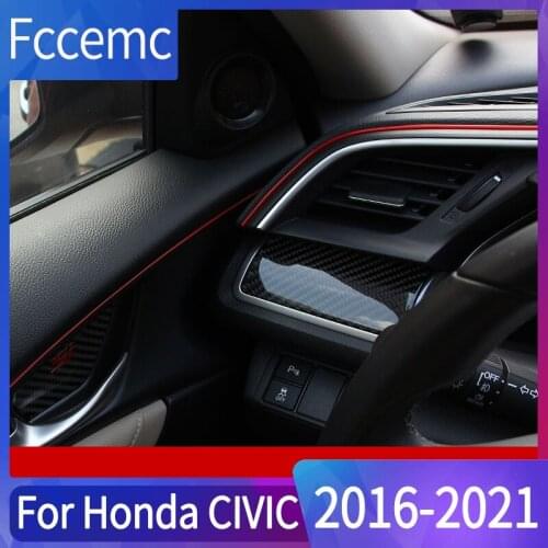 5m Car Air Conditioner Outlet Decorative Panel Trim Strip Door Interior Shape Auto Accessories For 10thGen Honda Civic2016-2021