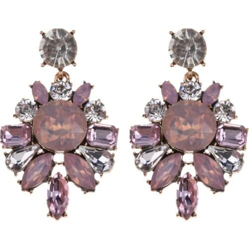 JERPVTE Brand Romantic Bijoux Black Crystal Statement Jewelry Bohemian Vintage Drop Dangle Charm Fashion Earring Wholesale