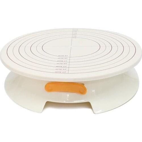 Kapmore 1pc Rotating Cake Turntable Revolving Smooth Plastic Cake Stand Cake Decorating Tools DIY Baking Tools Accessories