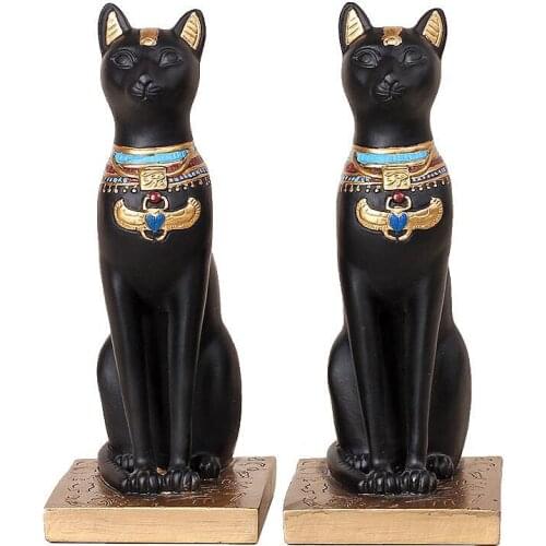 Creative Egyptian Cat God Bookbend Ornaments Miniature Exotic Craft Desktop Decoration Book Stand Home Decoration Accessories