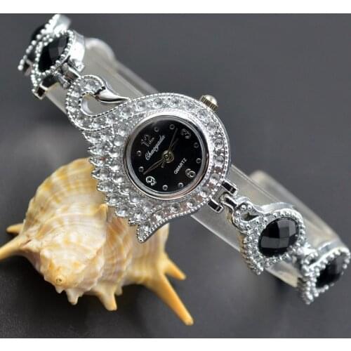 Fashion elegant wrist watch Womens girl swan style exquisite Metal Alloy band quartz Bracelet Watches 936