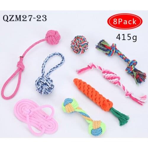 MZHQ Large Dog Puppy Interactive Toys Bite Resist Interactive Cotton Rope Molar Cleaning Combination Set Grinding & Training Toy