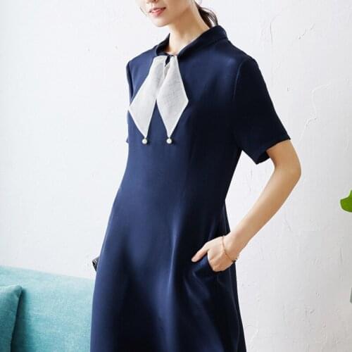 Is New silk Bowknot organza brought 30 meters heavy silk dress is mulberry silk dress