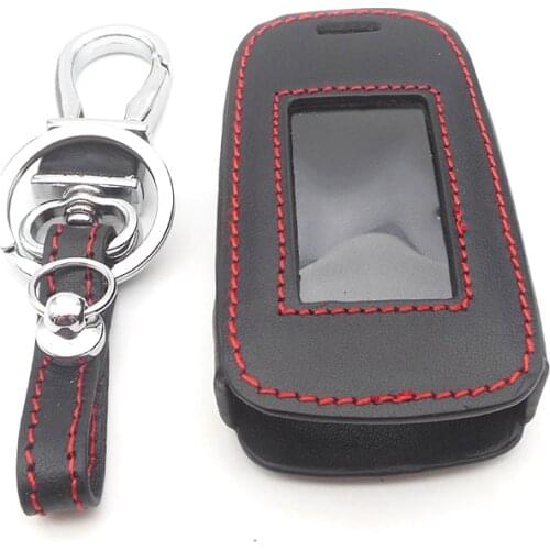 New A92 Leather Key Case for Starline A92 A94 V62 A62 A64 Two Way Car Alarm LCD Remote Control Keychain Fob Cover
