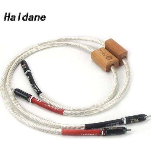 Haldane Pair HIFI Hi-End Nordost Odin RCA Reference Interconnect Audio Cable with Rhodium plated WBT-1020 RCA PLUG