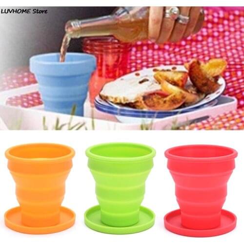 Portable Silicone Folding Cup Telescopic Drinking Collapsible Travel Camping Cup