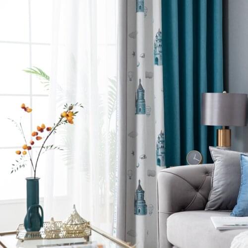 Simple stitching curtains jacquard shading curtain fabric living room bedroom stitching jacquard curtain fabric customization