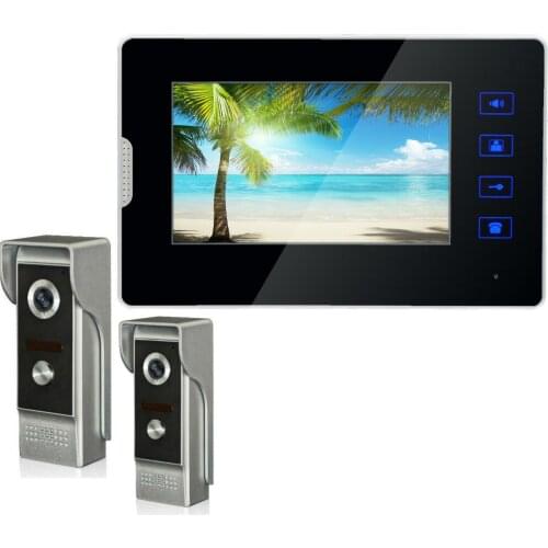 7" Wired Smart Video Door Phone Doorbell Intercom System 700TVL Line Camera Durable Rainproof Cover