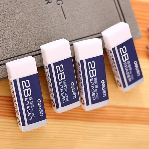6Pcs Soft Plastic Eraser School Office 2B Pencil Rubber Students Test Exam Homework Modify Written Mistake Clean Drawing 7537