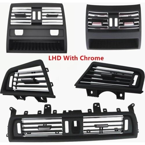 With Chrome Dash AC Air Vent For BMW 5 Series 520 523 525 528 530 535 Car Front Console Gril 64229166885 64229166889