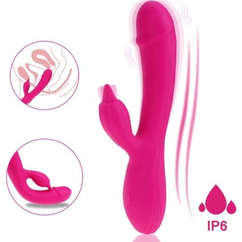 Dual G spot Vibrator Clitoris Stimulator Vibrating Penis Massager Dildo Rabbit Vibrator Rechargeable Sex Toys for Woman Products