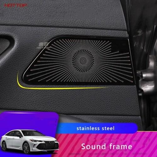 For Toyota Avalon 2019 2020 Car Door Horn Cover Stainless Steel Audio Frame Protective Cover Interior Modification
