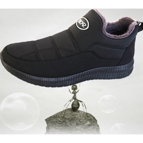 Short Boots For Women Female Slip On Footwear Warm Plush Couples Snow Boots Plus Size Platform Fashion Comfort Winter 2021 New