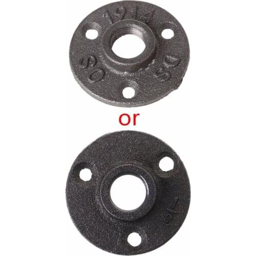 1/2" Malleable Thread Floor Flange Iron Pipe Fittings Wall Mount Industrial