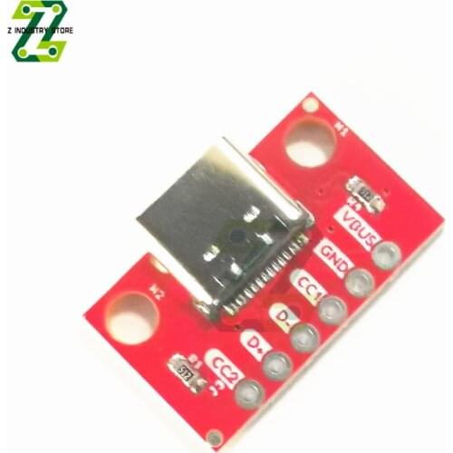 10PCS 16P USB 3.1 Type-C Female Test PCB Board Adapter 2.54mm Connector Socket For Data Transfer Power Adapter Board Module