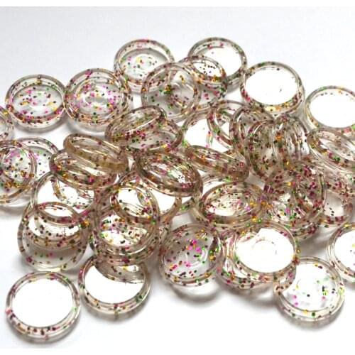 12pcs Flash Point Binding Ring Transparent Binding Disc Plastic Round Discs Button Binder Accessories Buckle Mushroom Hole Book