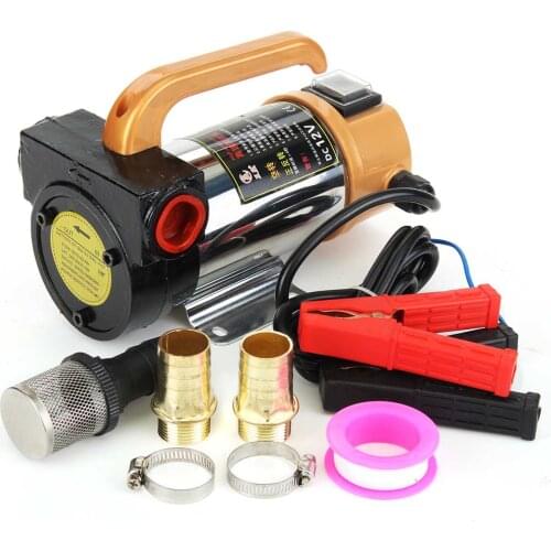 12V 260W Car Engine Portable Electric Fuel Diesel Pump Oil Transfer Pump Self Priming Refueling Pump 50L/Min