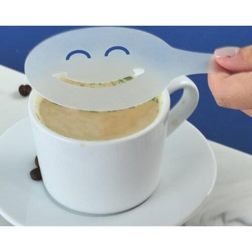 16 Pcs/ Set Coffee Stencils Cappuccino Latte Fancy Coffee Printing Model Spray Cake Decoration Tools DIY Powdered Sieve Tools