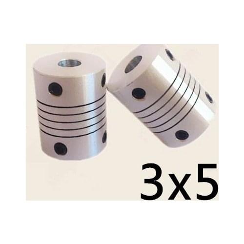 30pcs/lot 3x5 CNC Motor Jaw Shaft Coupler 3mm to 5mm 3*5mm Flexible Coupling 16mm OD 20mm length (D16 L20)