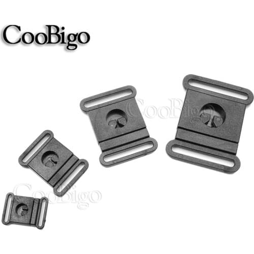 50 Pcs Black Plastie Safety Breakaway Bra Buckle For Pet Collar Harness Clothes Webbing Backpack Accessories 10mm 15mm 20mm 25mm