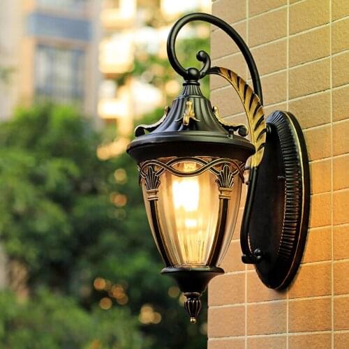 Balcony Waterproof Wall Lamp Outdoor Walkway European Style Wall Lamp Villa Garden Garden American Lamp Exterior Courtyard Doorw