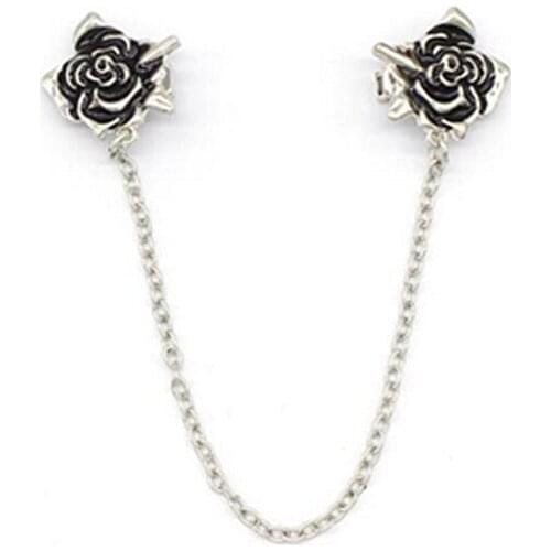 Rose Shape Antique Brooch Cilp For Suit Shawl Keeper Collar Buckle Garment Accessories Jewelry